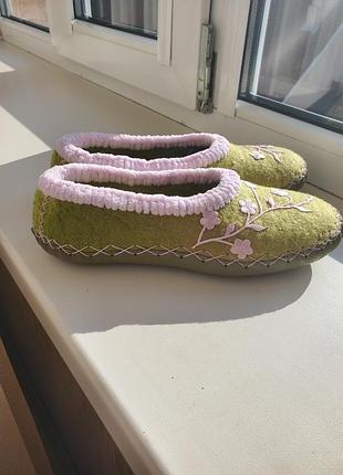 Войлочные женские тапки " spring"4 фото