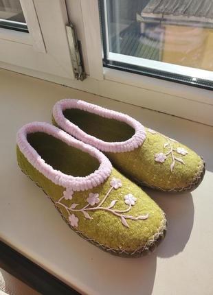 Войлочные женские тапки " spring"3 фото