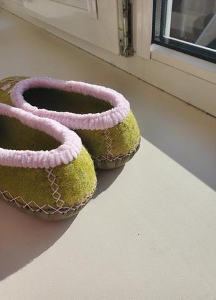 Войлочные женские тапки " spring"6 фото