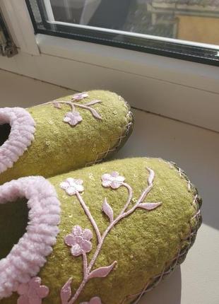 Войлочные женские тапки " spring"5 фото