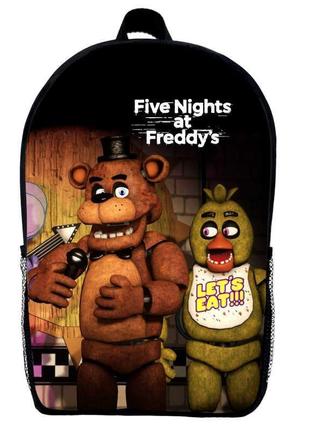 Рюкзак фнаф аниматроники 5 ночей с фредди детский (gear bag mini fnaf 09) черный, 29 х 21 х 9 см