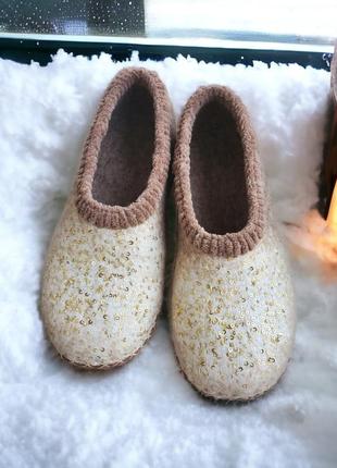 Войлочные тапки "liliya"3 фото