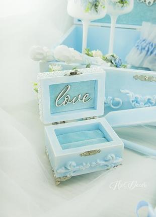 Свадебный набор в нежно-голубом цвете8 фото