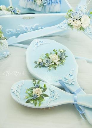 Свадебный набор в нежно-голубом цвете6 фото