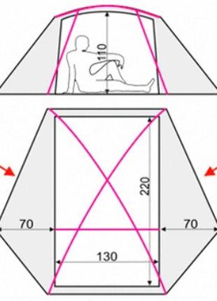 Палатка двухместная terra incognita adria 2 вишневая2 фото