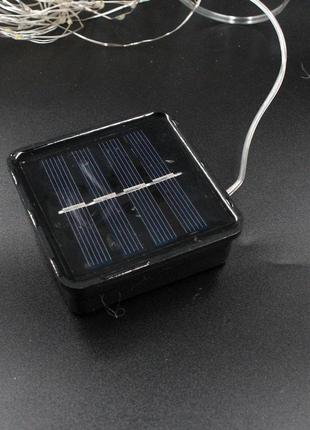 Світлодіодна гірлянда xmas 100 led ww 10 м з сонячною панеллю ...3 фото