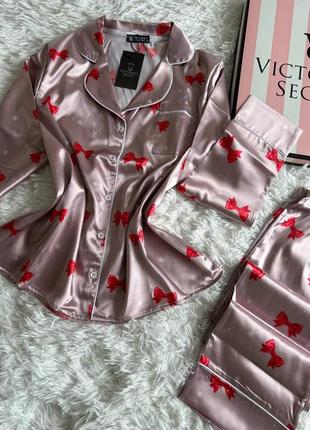 Женская пижама ❤️ victoria ́s secret с бантиками1 фото