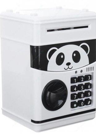 Електронна скарбничка сейф з кодовим замком панда2 фото
