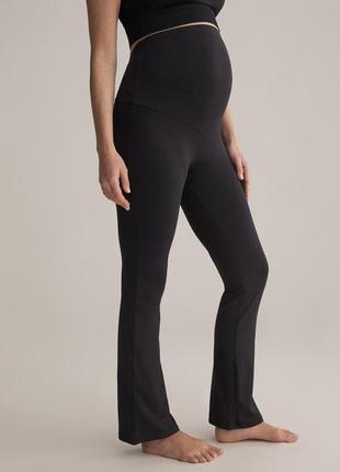 Еластичні чорні брюкі для вагітних oysho1 фото
