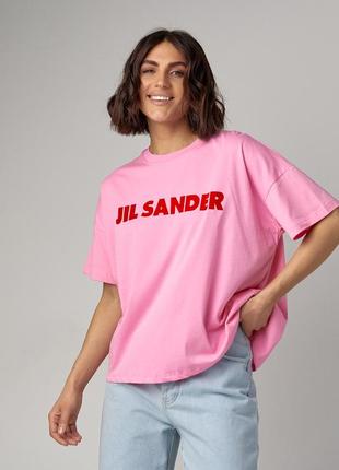 Трикотажная футболка с надписью jil sander артикул: 3210324 фото