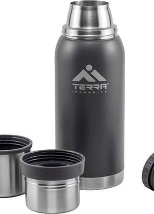 Термос из пищевой нержавеющей стали 1.2 л terra incognita duett 1200 серый