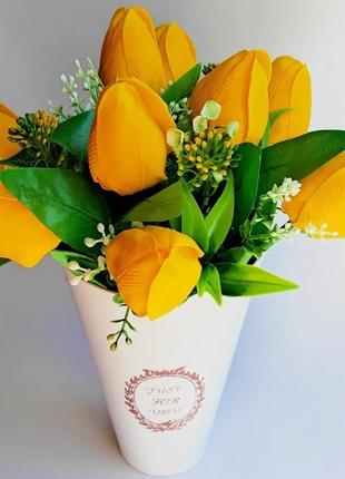 Мыльные цветы, букет из мыльных тюльпанов, композиция цветы из мыла, тюльпаны из мыла № 133