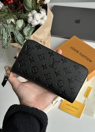 Гаманець louis vuitton zippy vertical wallet black canvas