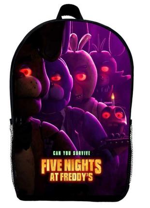 Рюкзак фнаф аниматроники 5 ночей с фредди детский (gear bag mini fnaf 06) черный, 29 х 21 х 9 см