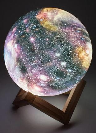 Настільний світильник зоряне небо від usb moon lamp 3d 18 см а...