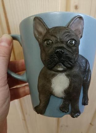 Чашка с любимым питомцем (французский бульдог)