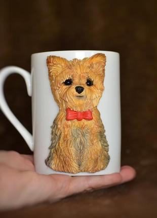 Чашка с собакой йоркширский терьер1 фото