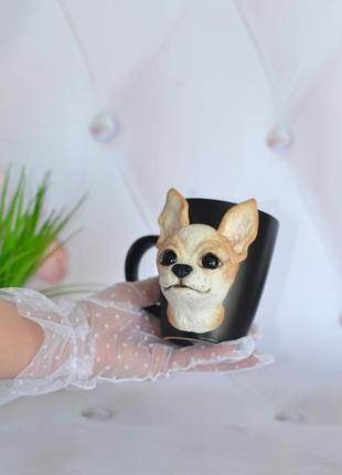 Чашка с декором собака чихуахуа3 фото