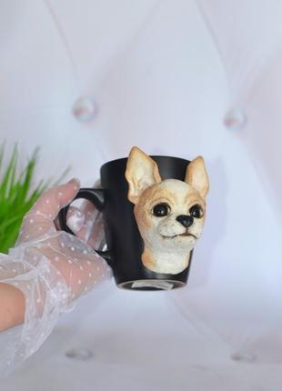 Чашка с декором собака чихуахуа8 фото