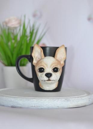Чашка с декором собака чихуахуа5 фото