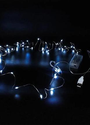 Xmas гірлянд 30 led 3m (copper) на мідному дроті (крапля роси)...2 фото