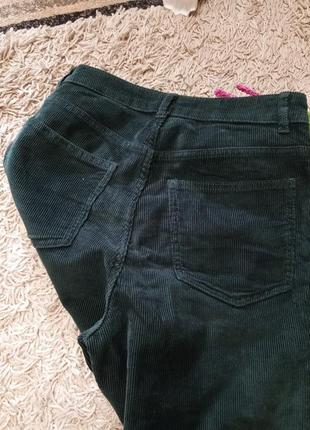 Изумрудные вельветовые женские джинсы8 фото