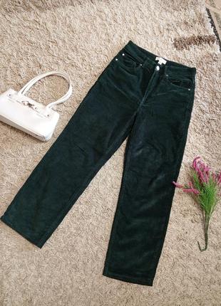 Смарагдові вельветові жіночі джинси6 фото