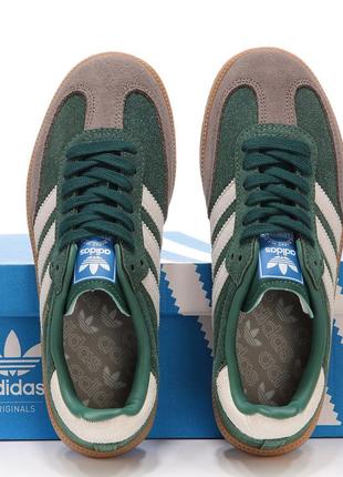 Adidas samba og collegiate green gum grey.4 фото