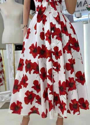 Сукня бавовна квітковий принт3 фото