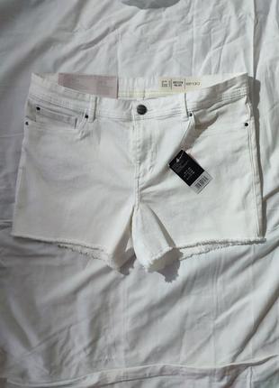 Белые, короткие джинсовые шорты от esmara1 фото