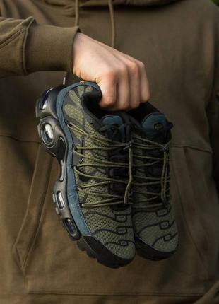 Мужские кроссовки nike air max tn plus lace toggle haki1 фото