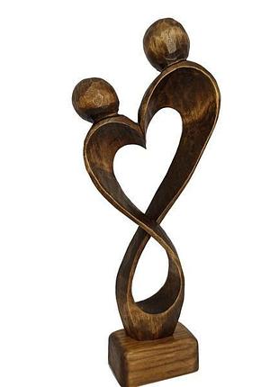 Скульптура жінки з чоловіком, статуетка з дерева, сувеніри з дерева, подарунок коханій...