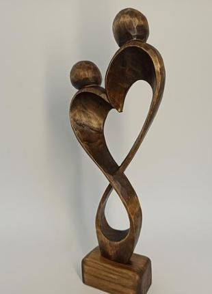 Скульптура жінки з чоловіком, статуетка з дерева, сувеніри з дерева, подарунок коханій...