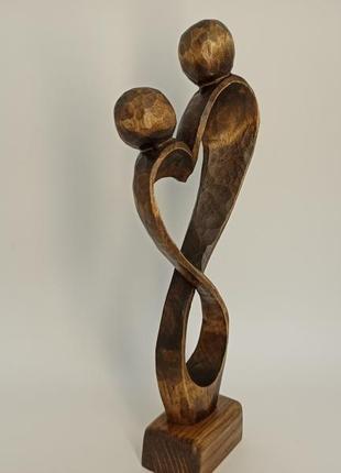 Скульптура жінки з чоловіком, статуетка з дерева, сувеніри з дерева, подарунок коханій людині, декор5 фото