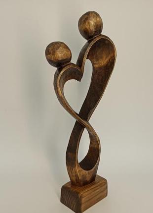 Скульптура жінки з чоловіком, статуетка з дерева, сувеніри з дерева, подарунок коханій людині, декор3 фото