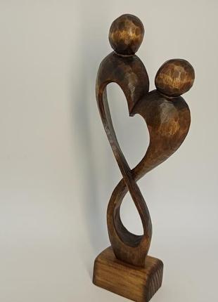 Скульптура жінки з чоловіком, статуетка з дерева, сувеніри з дерева, подарунок коханій...