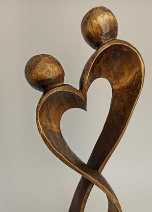 Скульптура жінки з чоловіком, статуетка з дерева, сувеніри з дерева, подарунок коханій...