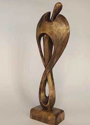 Скульптура ангела дерев’яна, ангел абстракція, статуетка модерн, статуетка ангела з дерева