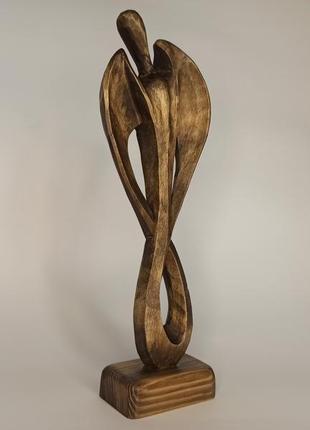 Скульптура ангела дерев’яна, ангел абстракція, статуетка модерн, статуетка ангела з дерева