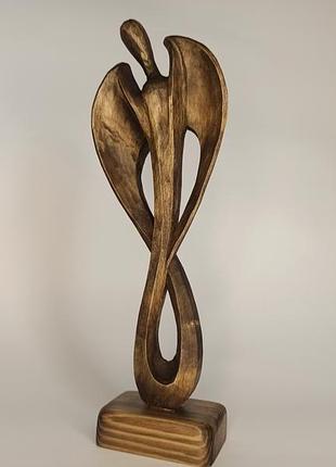 Скульптура ангела дерев’яна, ангел абстракція, статуетка модерн, статуетка ангела з дерева