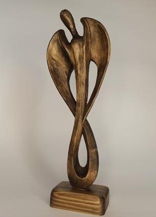 Скульптура ангела дерев’яна, ангел абстракція, статуетка модерн, статуетка ангела з дерева