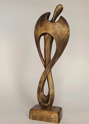 Скульптура ангела дерев’яна, ангел абстракція, статуетка модерн, статуетка ангела з дерева