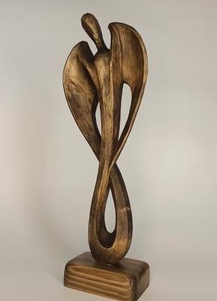 Скульптура ангела дерев’яна, ангел абстракція, статуетка модерн, статуетка ангела з дерева