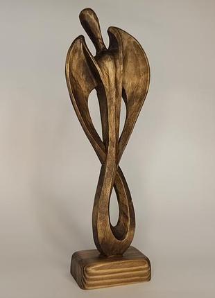 Скульптура ангела дерев’яна, ангел абстракція, статуетка модерн, статуетка ангела з дерева