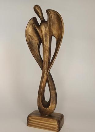 Скульптура ангела дерев’яна, ангел абстракція, статуетка модерн, статуетка ангела з дерева