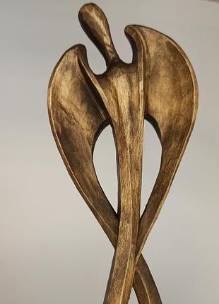 Скульптура ангела дерев’яна, ангел абстракція, статуетка модерн, статуетка ангела з дерева