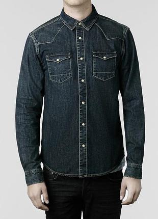 Allsaints duncan shirt джинсова сорочка