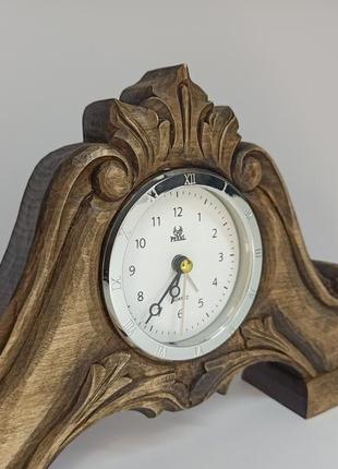 Різьблений камінний годинник, годинник з дерева, унікальний настільний годинник10 фото