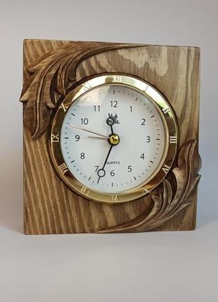 Дерев'яний годинник ручної роботи, годинник офісного столу, дерев'яний годинник, настольний8 фото