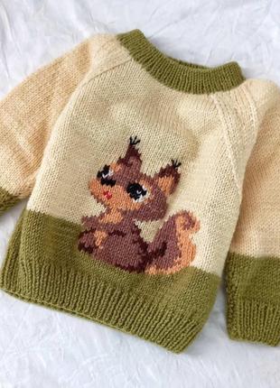 Дитячий светр з малюнком2 фото